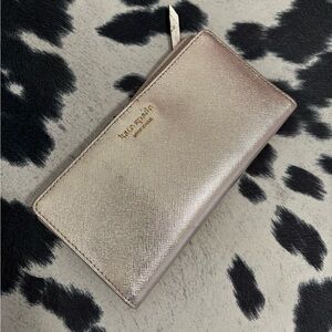 #70 Kate Spade Pink Metallic Bifold Wallet